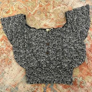 Off-the-shoulder crop top